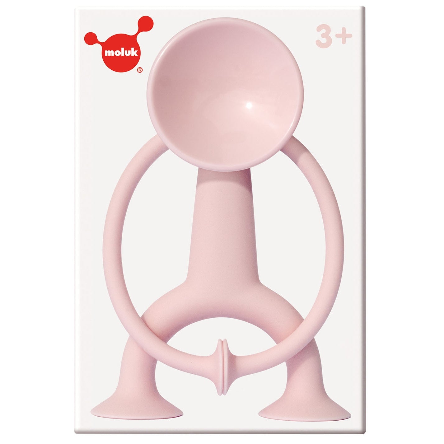 MOLUK Oogi Silicone Toy with Suction Arms & Legs - Baby Pink