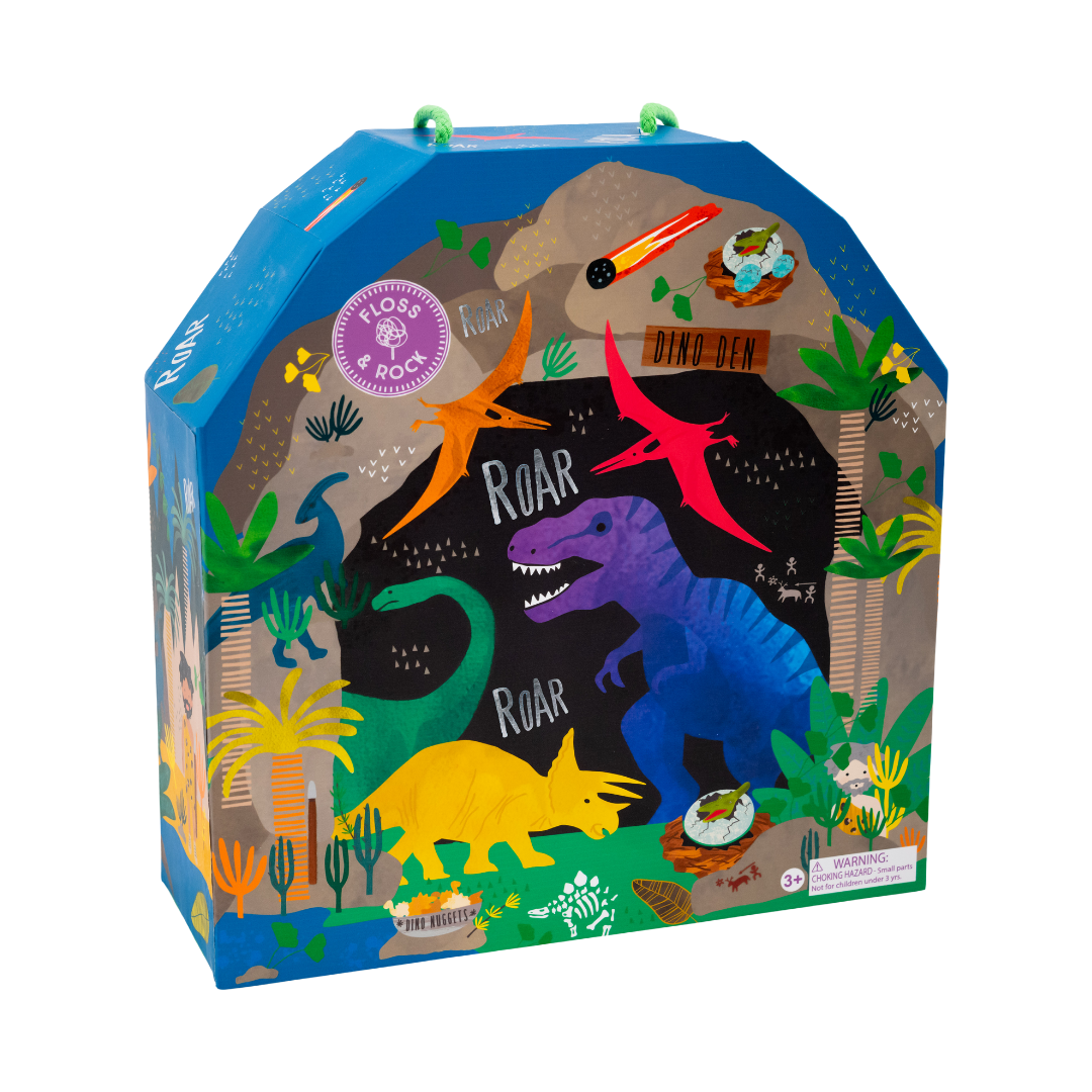 Playbox With Wooden Pieces - Dinosaur