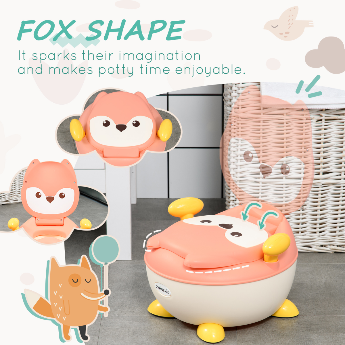 Fox Potty Training Toilet with Splash Guard
