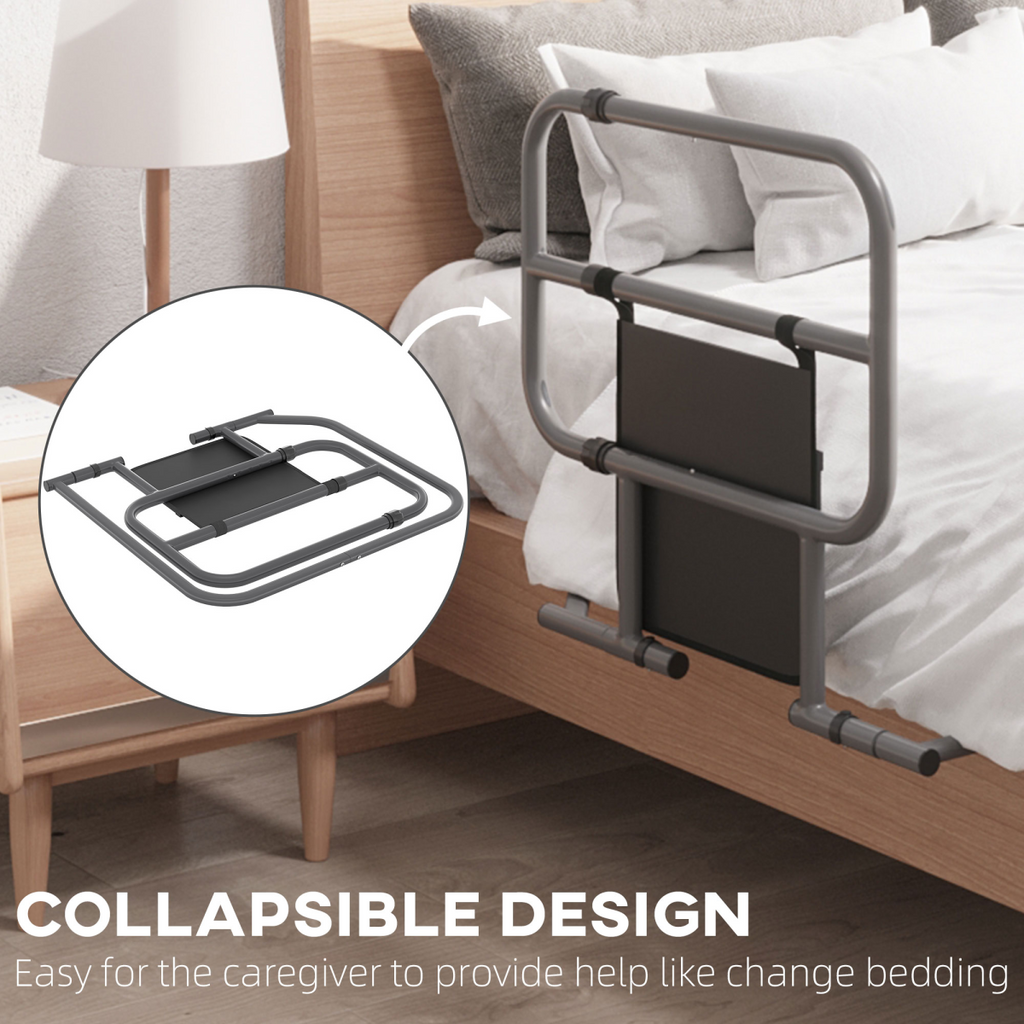 Folding Bed Rail for Elderly / Disabled Adults with Pocket