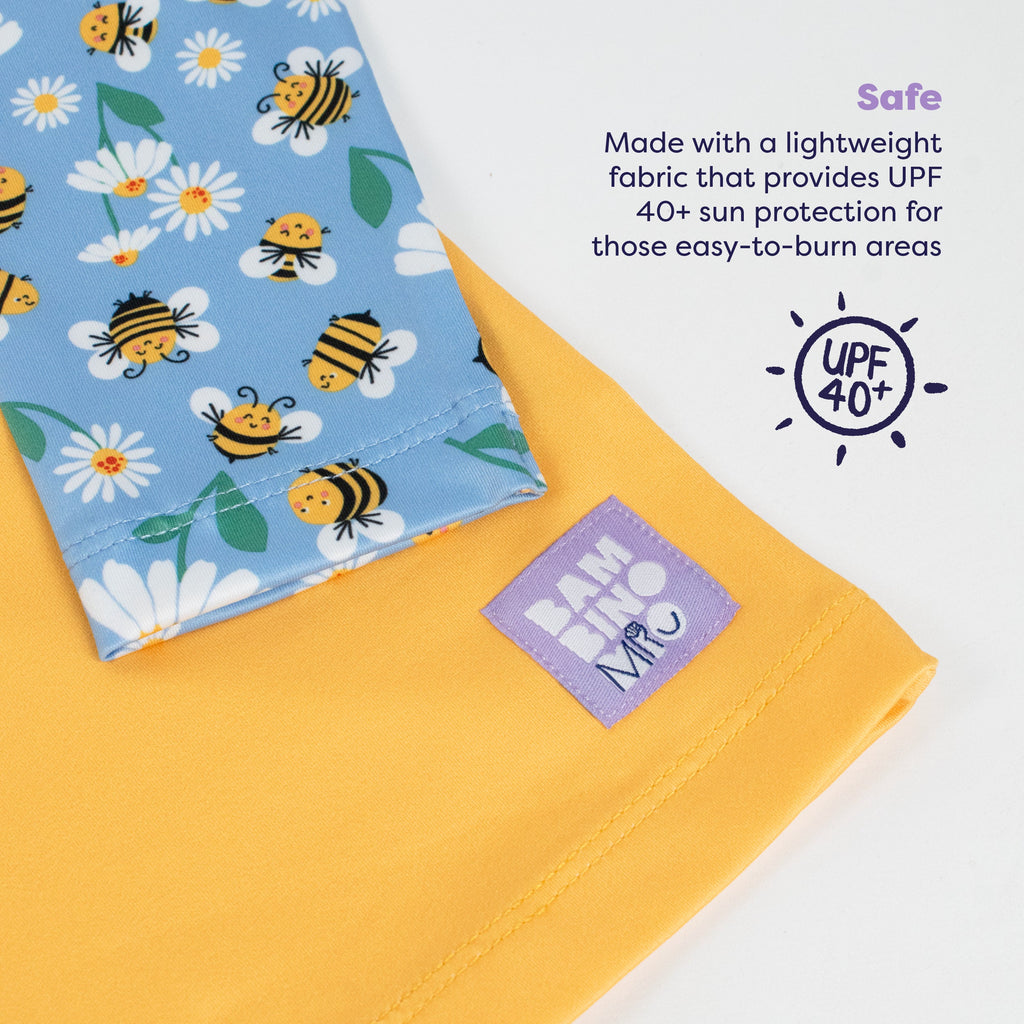 Bambino Mio UPF 40+ Soft and Gentle Protective Swim Rash Vest - Busy Bees