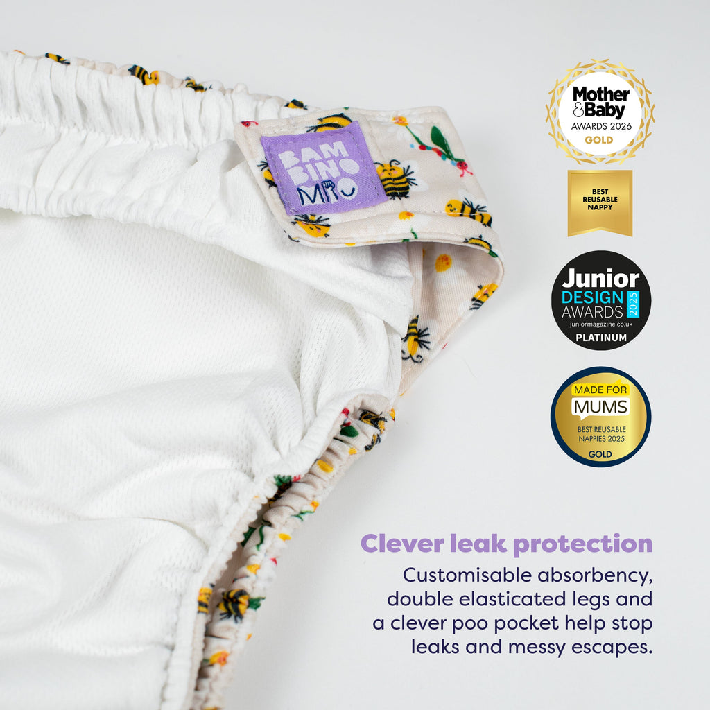 Bambino Mio Revolutionary Reusable Nappy - Busy Bees