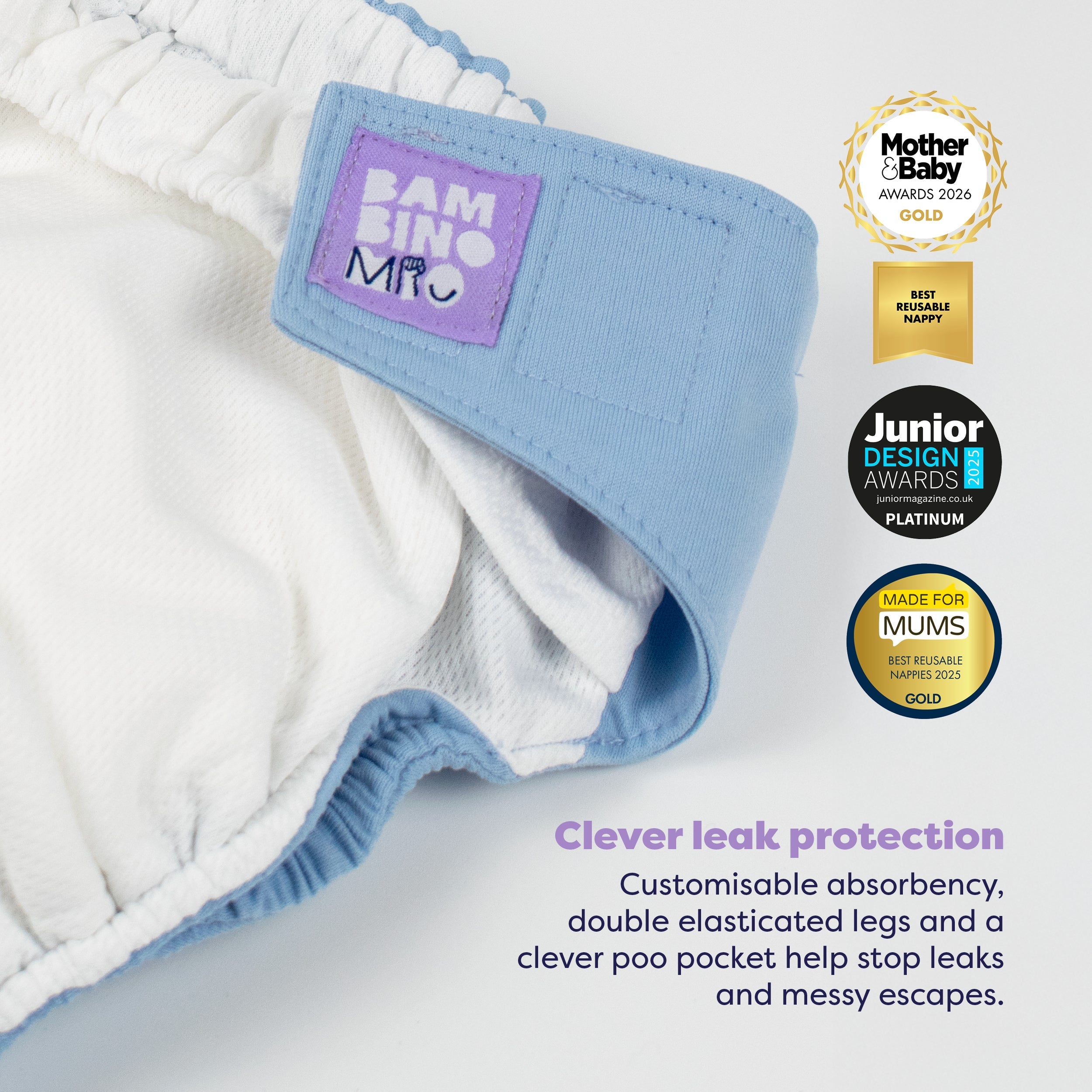 Bambino Mio Revolutionary Reusable Nappy - Blue