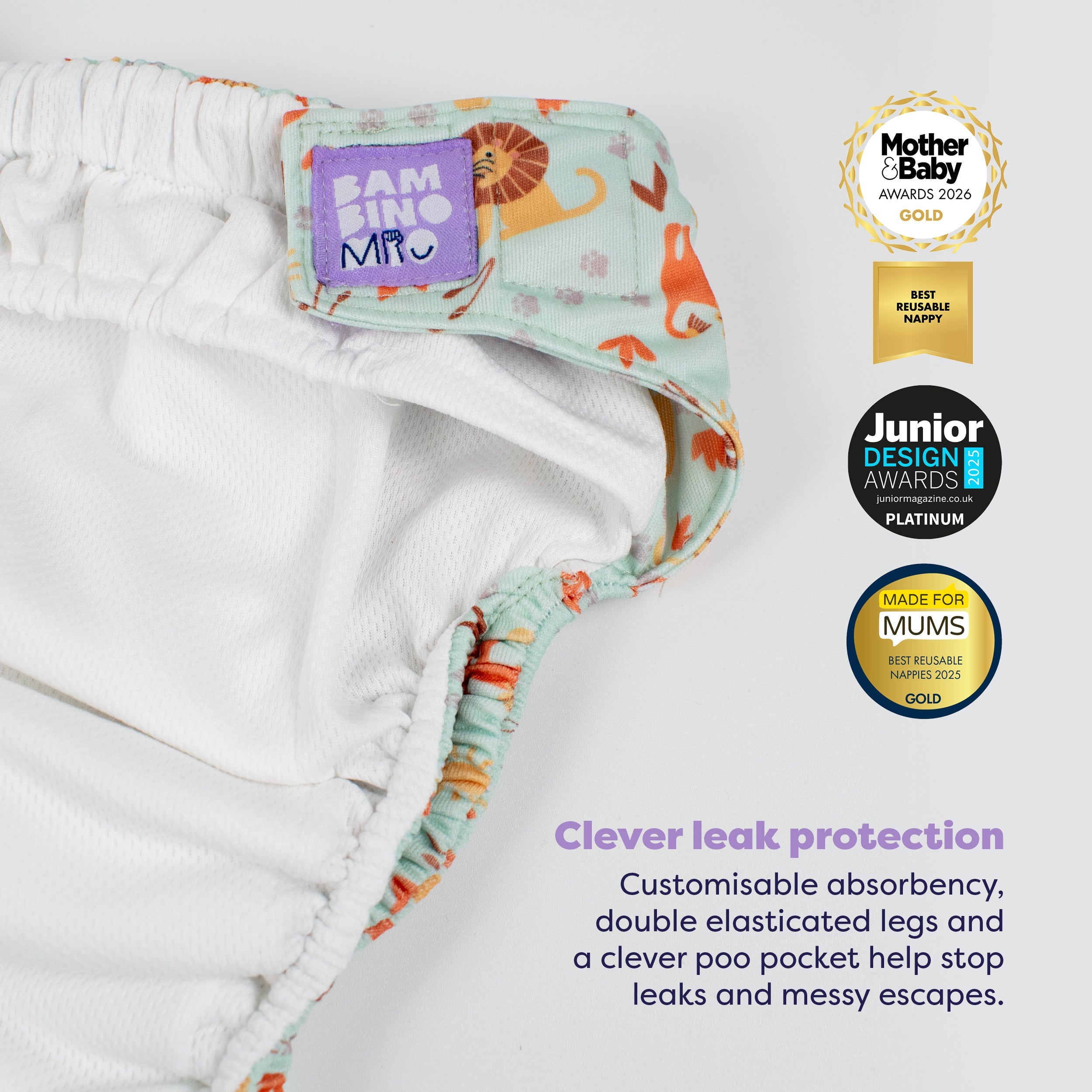 Bambino Mio Revolutionary Reusable Nappy - Cool Cats