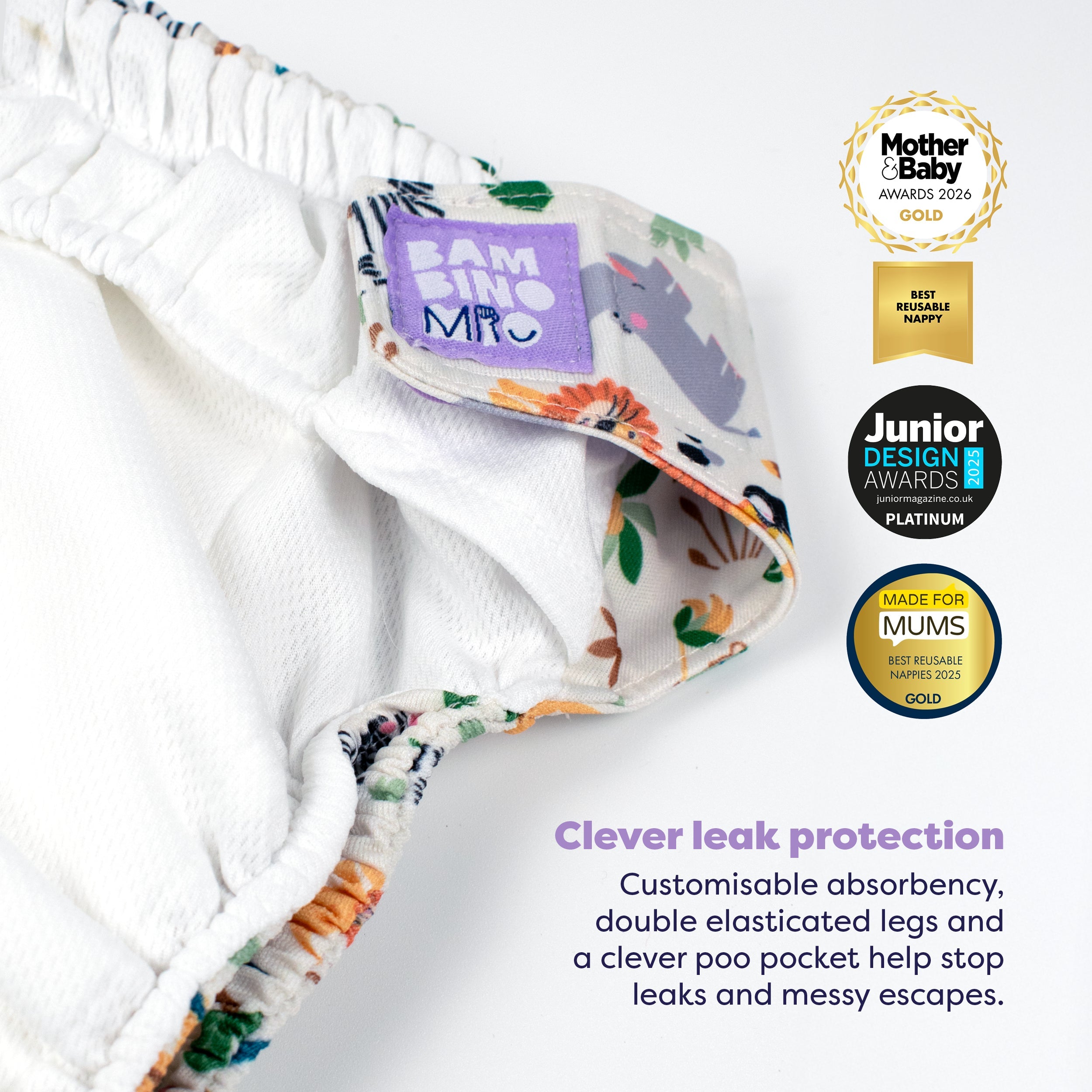 Bambino Mio Revolutionary Reusable Nappy - Safari Squad