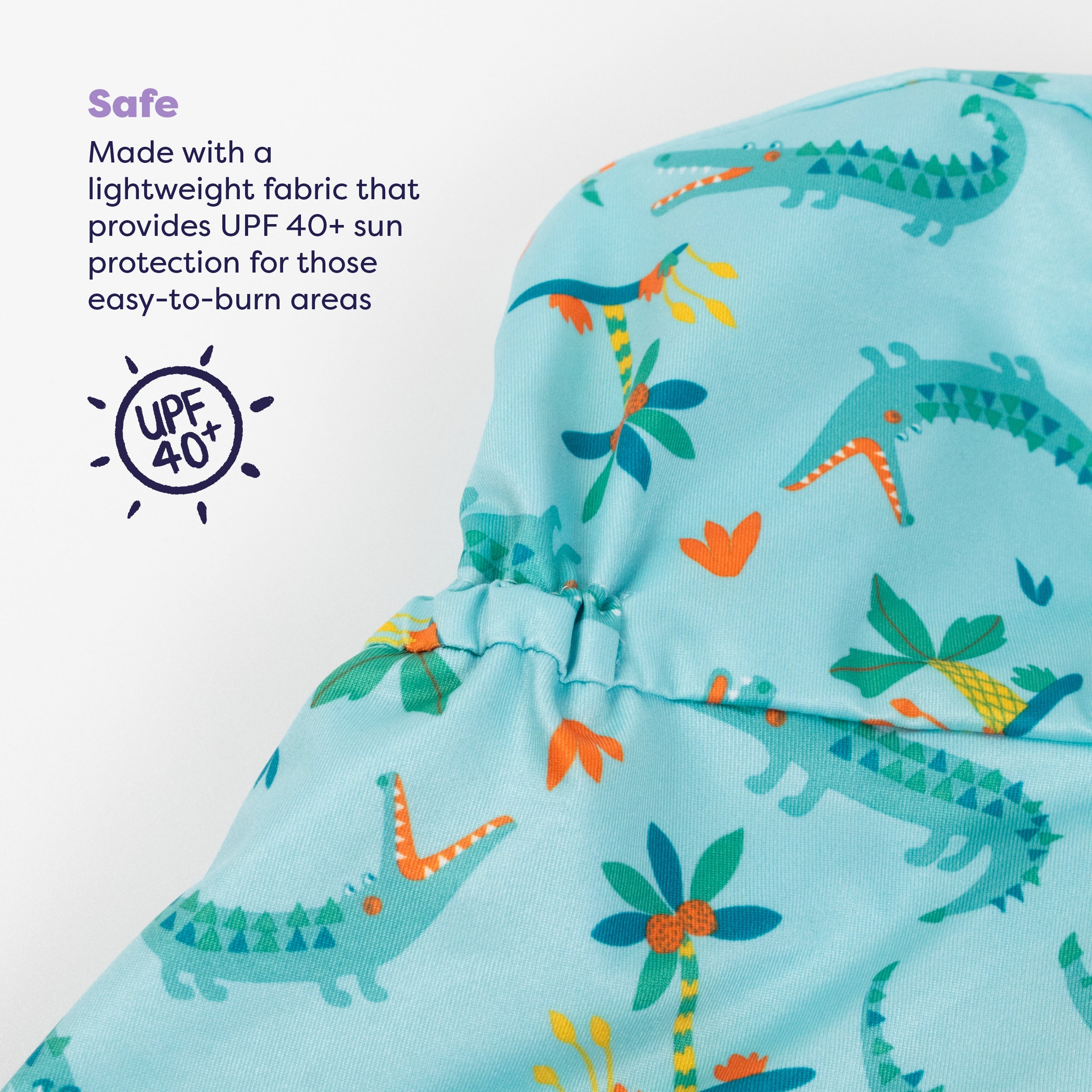 Bambino Mio UPF 40+ Reversible Swim Hat for Babies and Toddlers - Crafty Croc