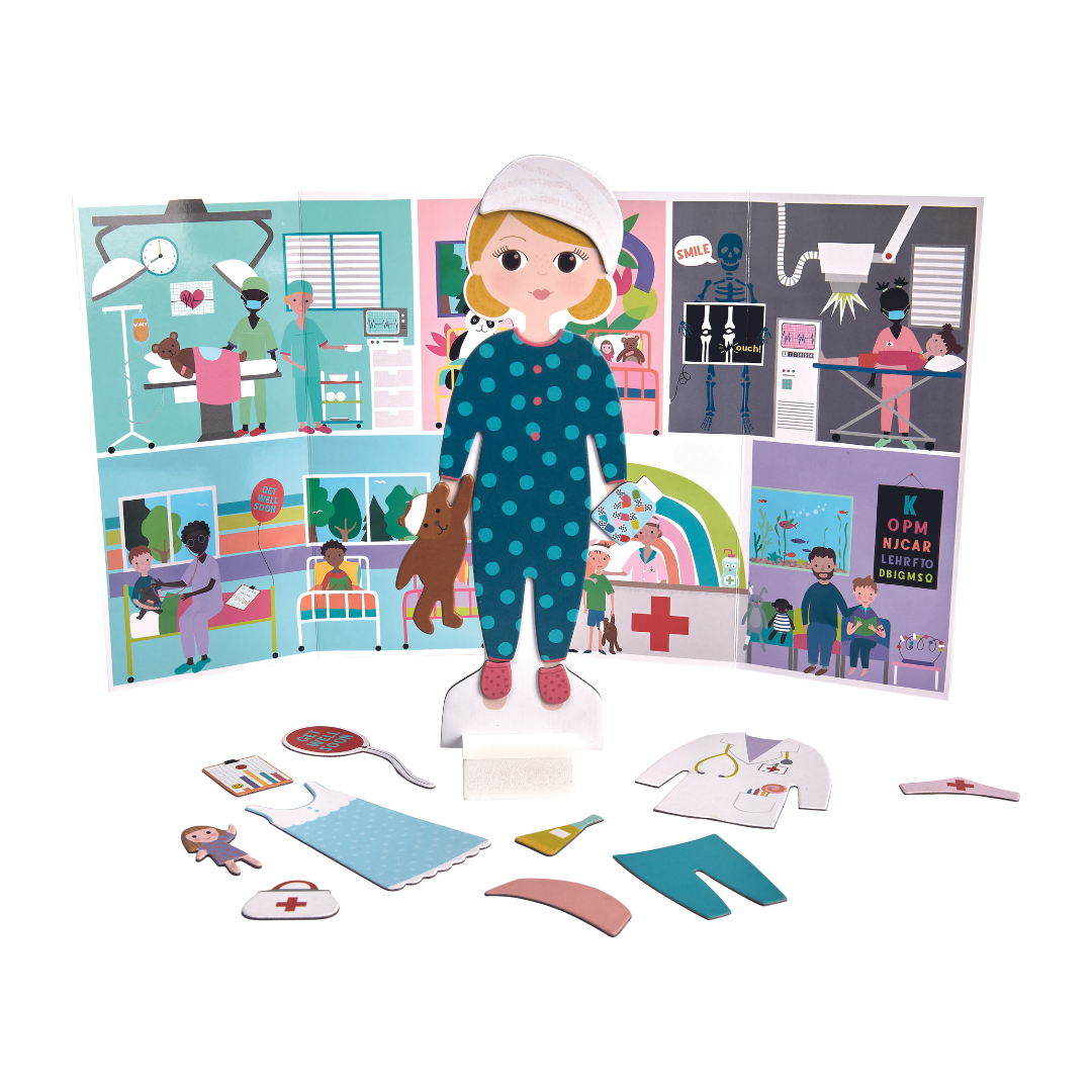 Wooden Magnetic Dress Up Doll - Hospital - Florence