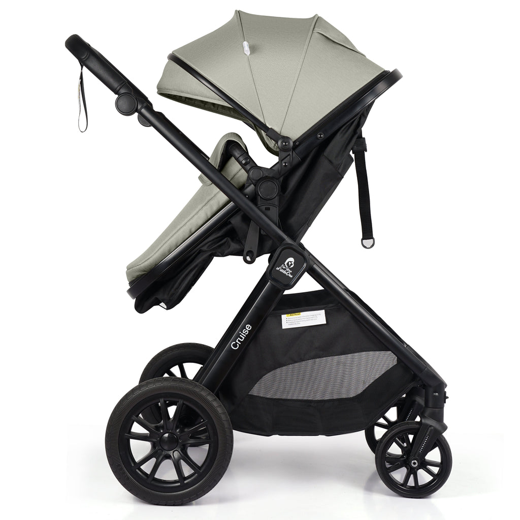 For Your Little One Cruise 3 In 1 Travel System With Car Seat And ISOFIX Base - Pebble Sage