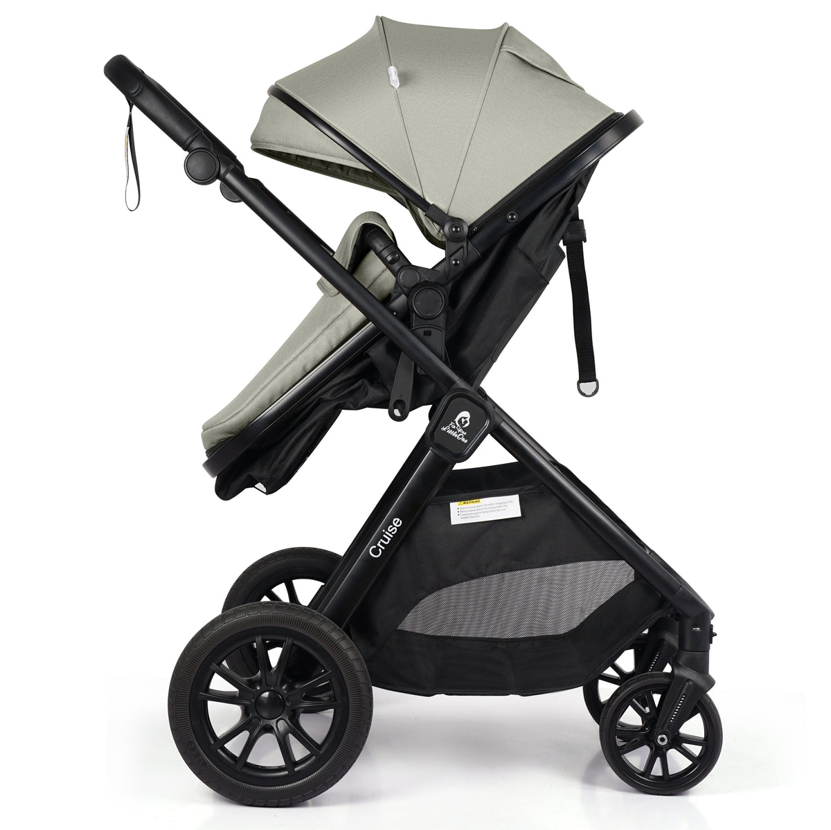 For Your Little One Cruise 3 In 1 Travel System With Car Seat And ISOFIX Base - Pebble Sage
