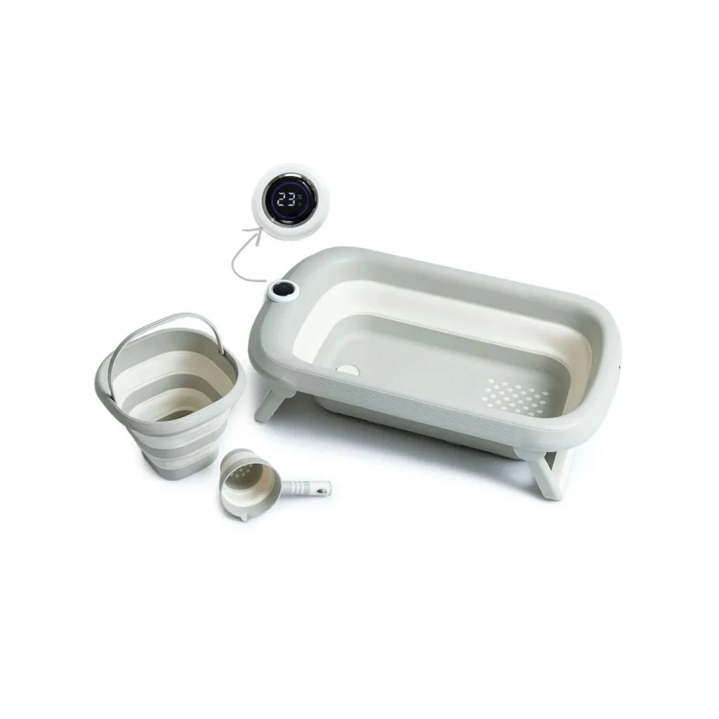 baby plus Bath Tub with Thermometer Set 3 pcs