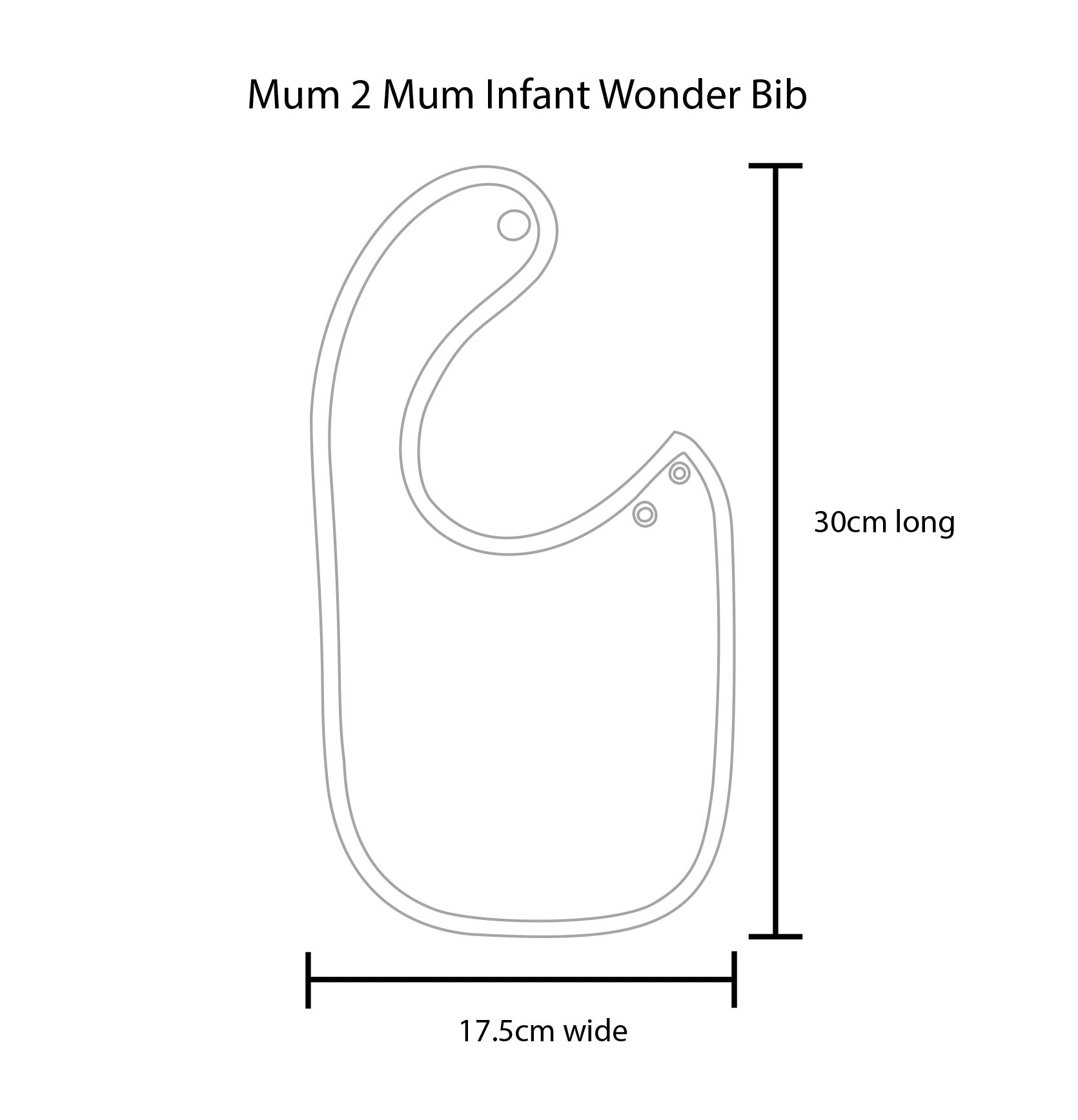 5 PACK - Mum 2 Mum Infant Wonder Bibs - Blues - Baby&More