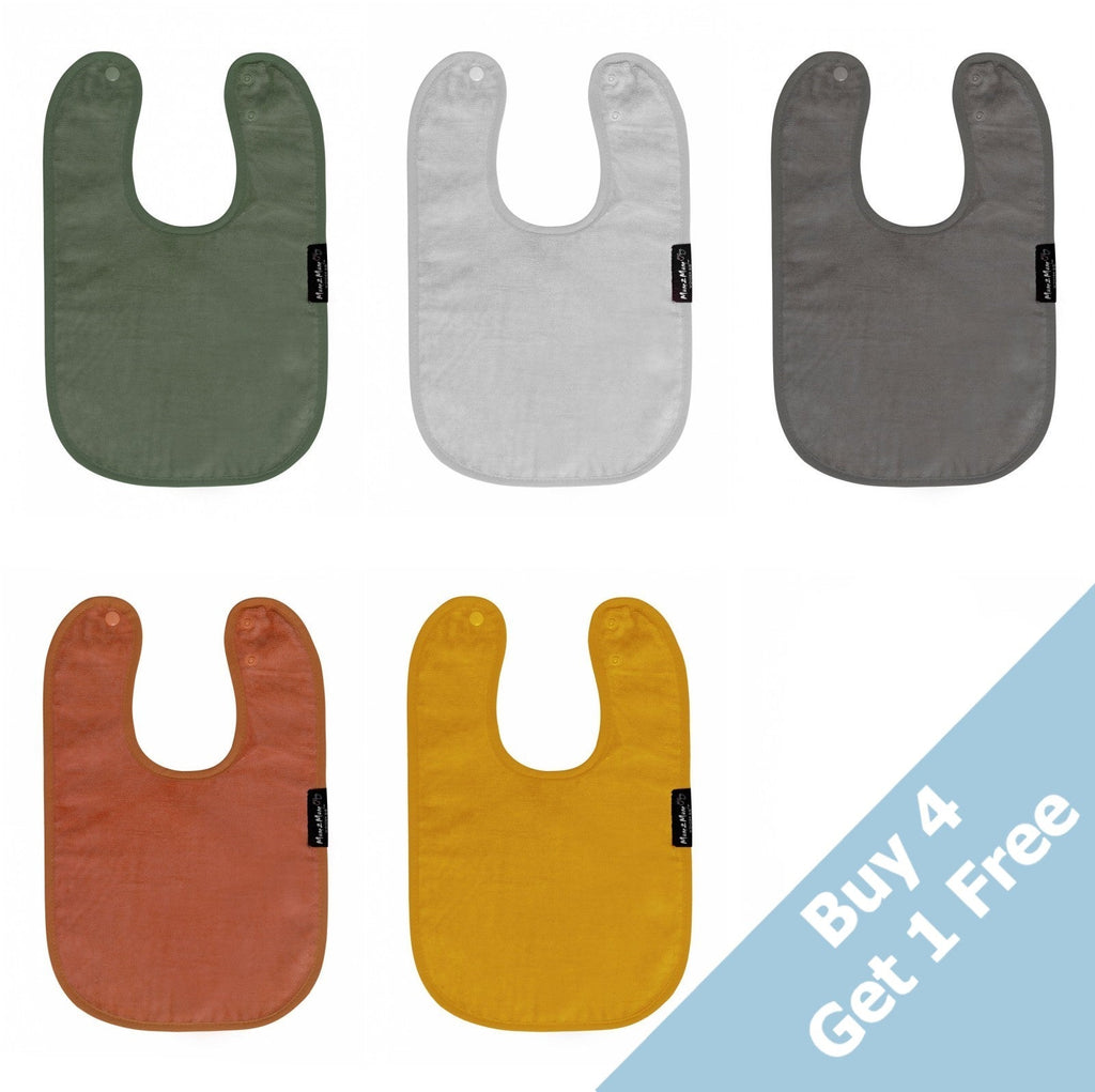 5 PACK - Mum 2 Mum Standard Wonder Bib - Earth Tones - Baby&More