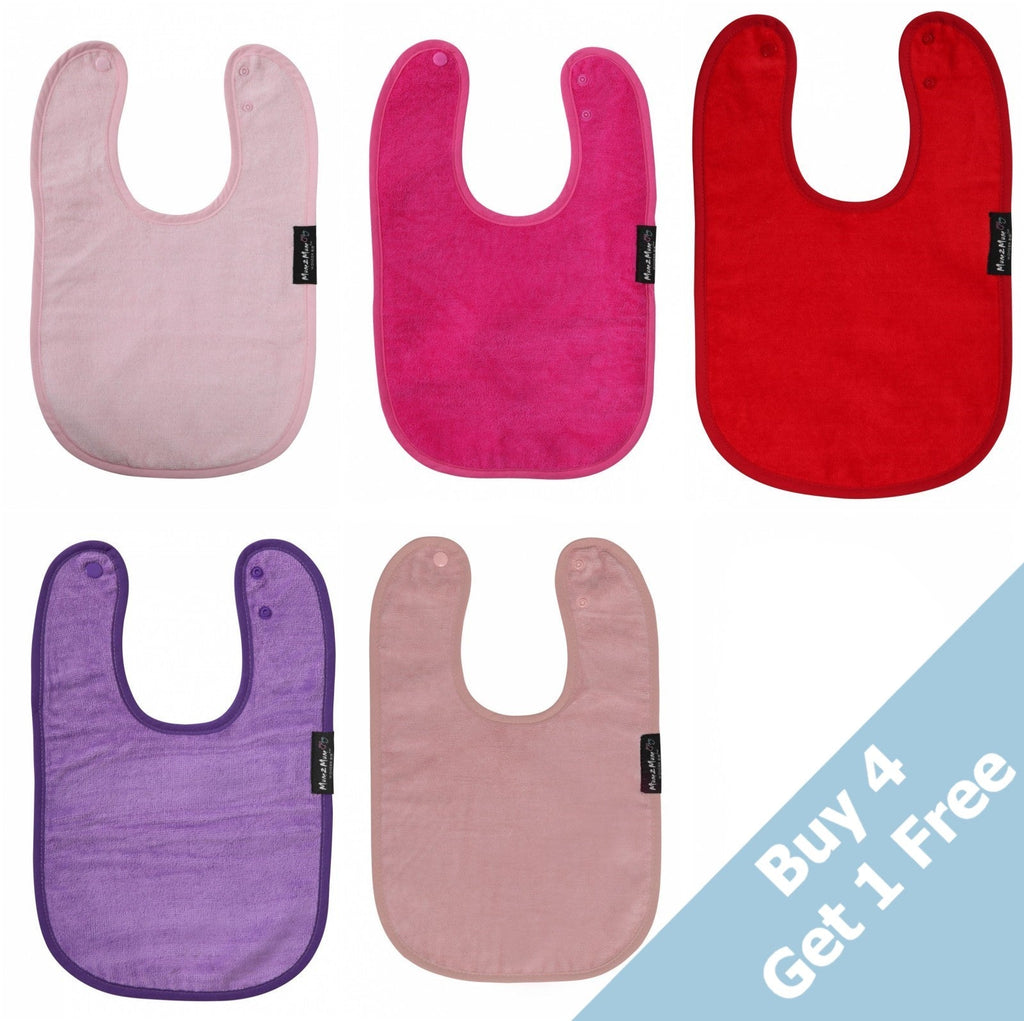 5 PACK - Mum 2 Mum Standard Wonder Bib - Pinks - Baby&More
