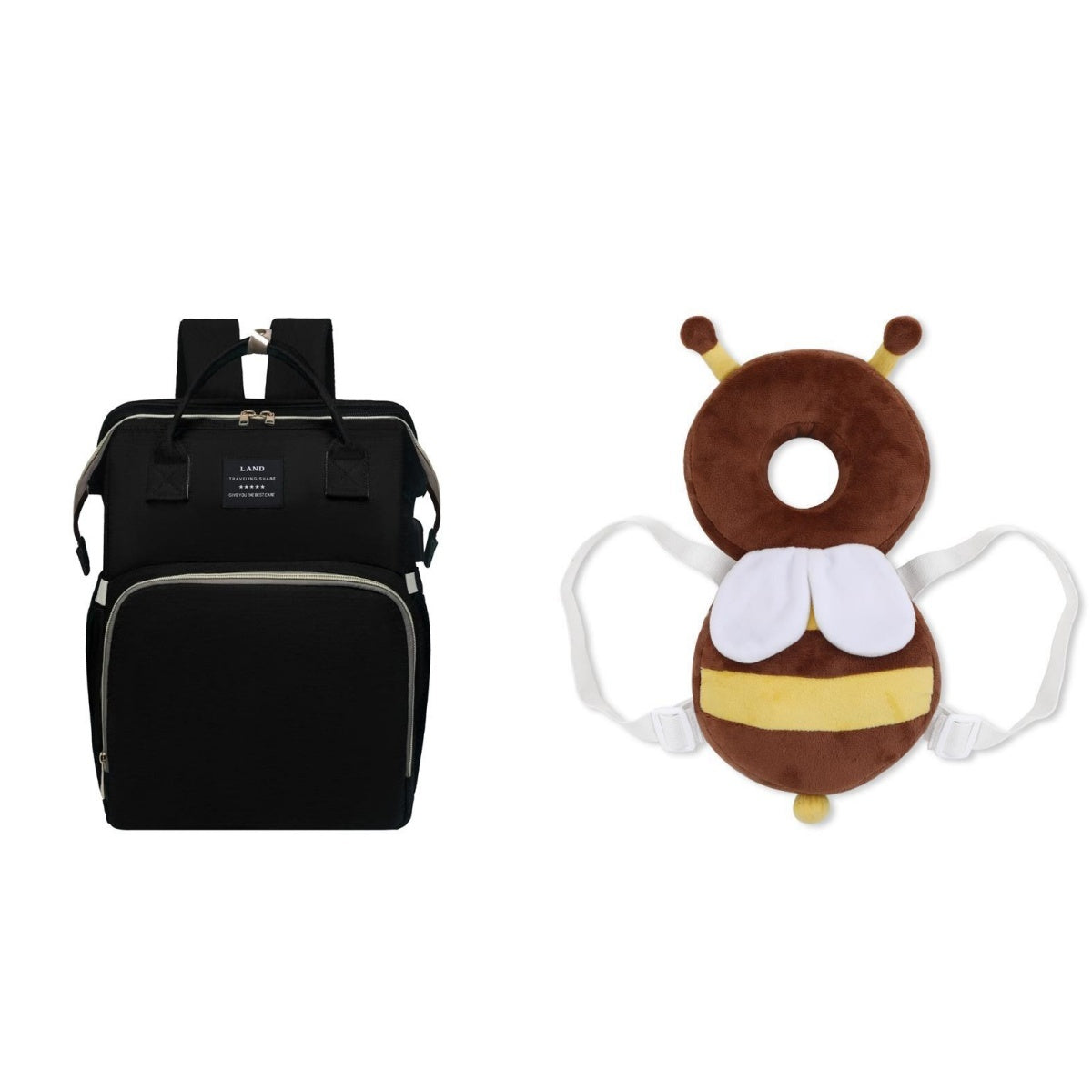 Multifunctional Maternity Diaper Backpack with Pull Out Cot