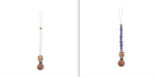 Beech & Silicone Dummy / Pacifier Clip