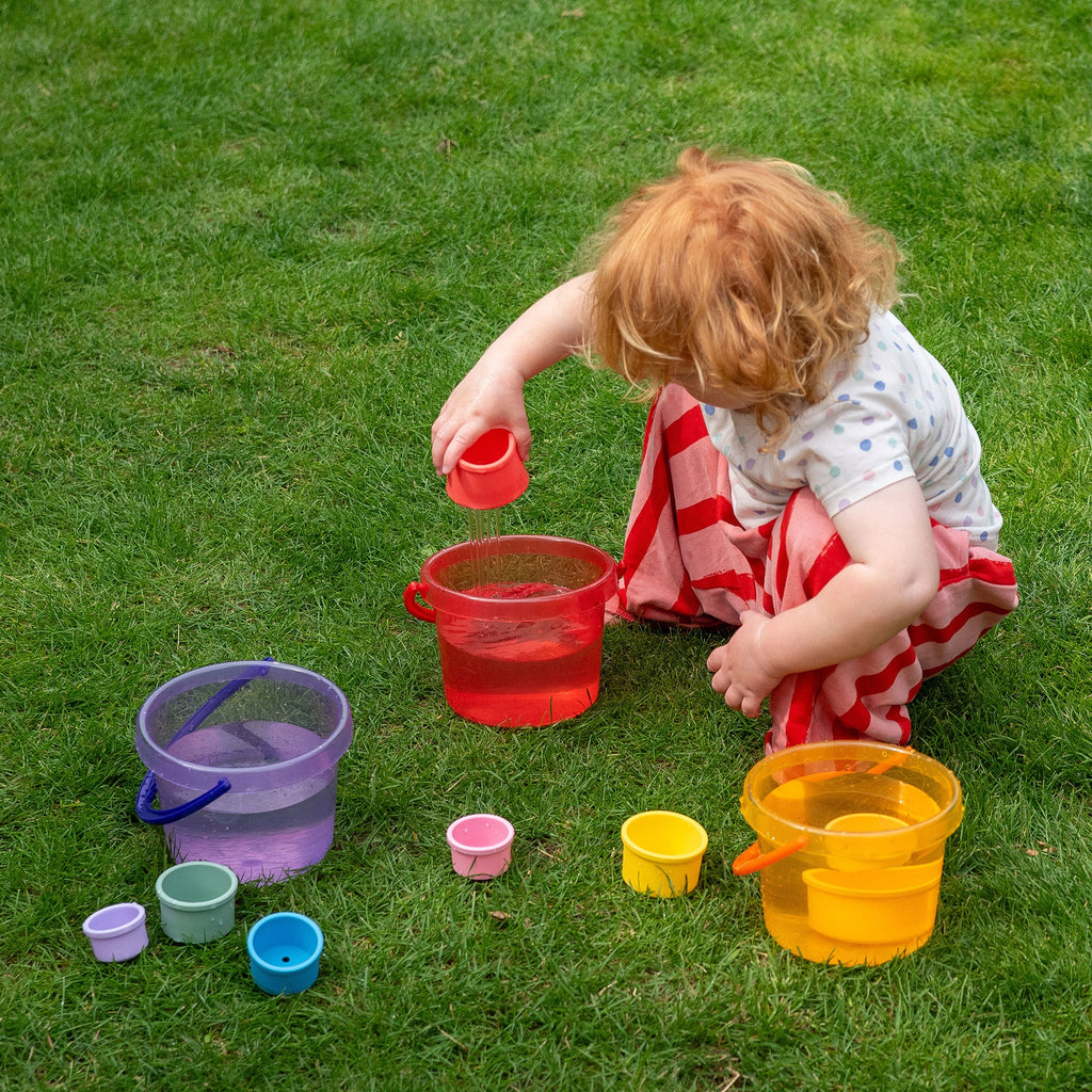 SiliSoft® Round Stacking Cups - Rainbow