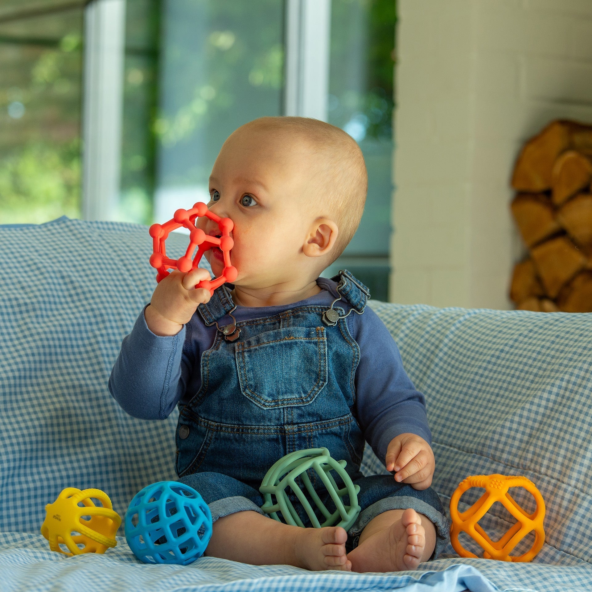 SiliSoft® Silicone Flexi Balls -Rainbow - Baby&More