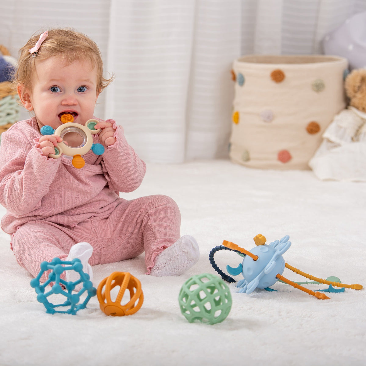 Silisoft Sensory Toy & Teether Set - Neutral