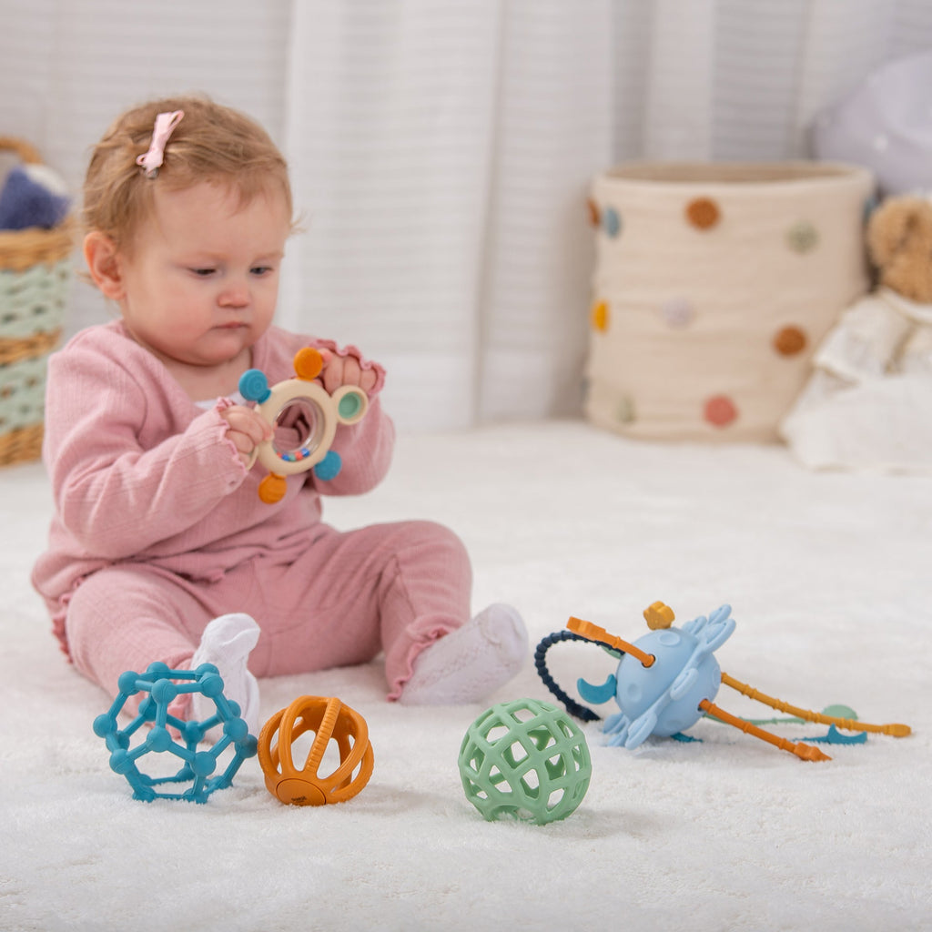 Silisoft Sensory Toy & Teether Set - Neutral