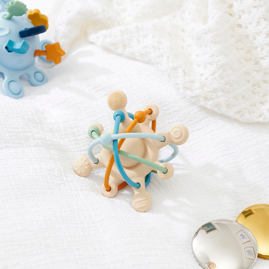 Silisoft Fidget Rattle - Neutral