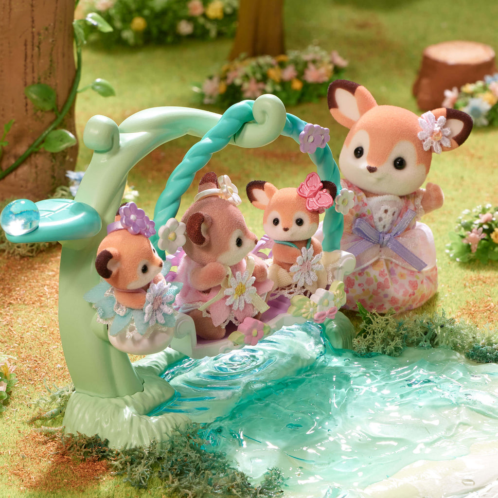 Sylvanian Families - Deer Babies Floral Swing Set