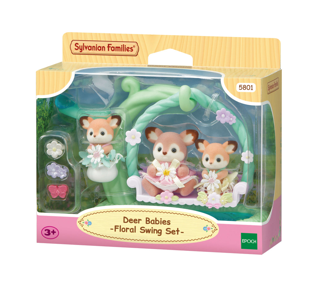 Sylvanian Families - Deer Babies Floral Swing Set