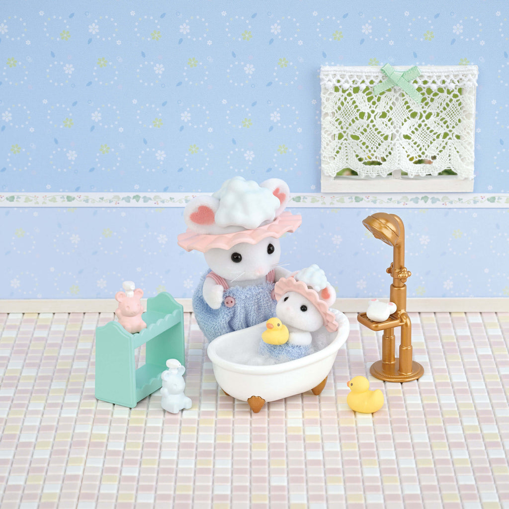 Sylvanian Families - Bath Time Bubble Siblings Playset