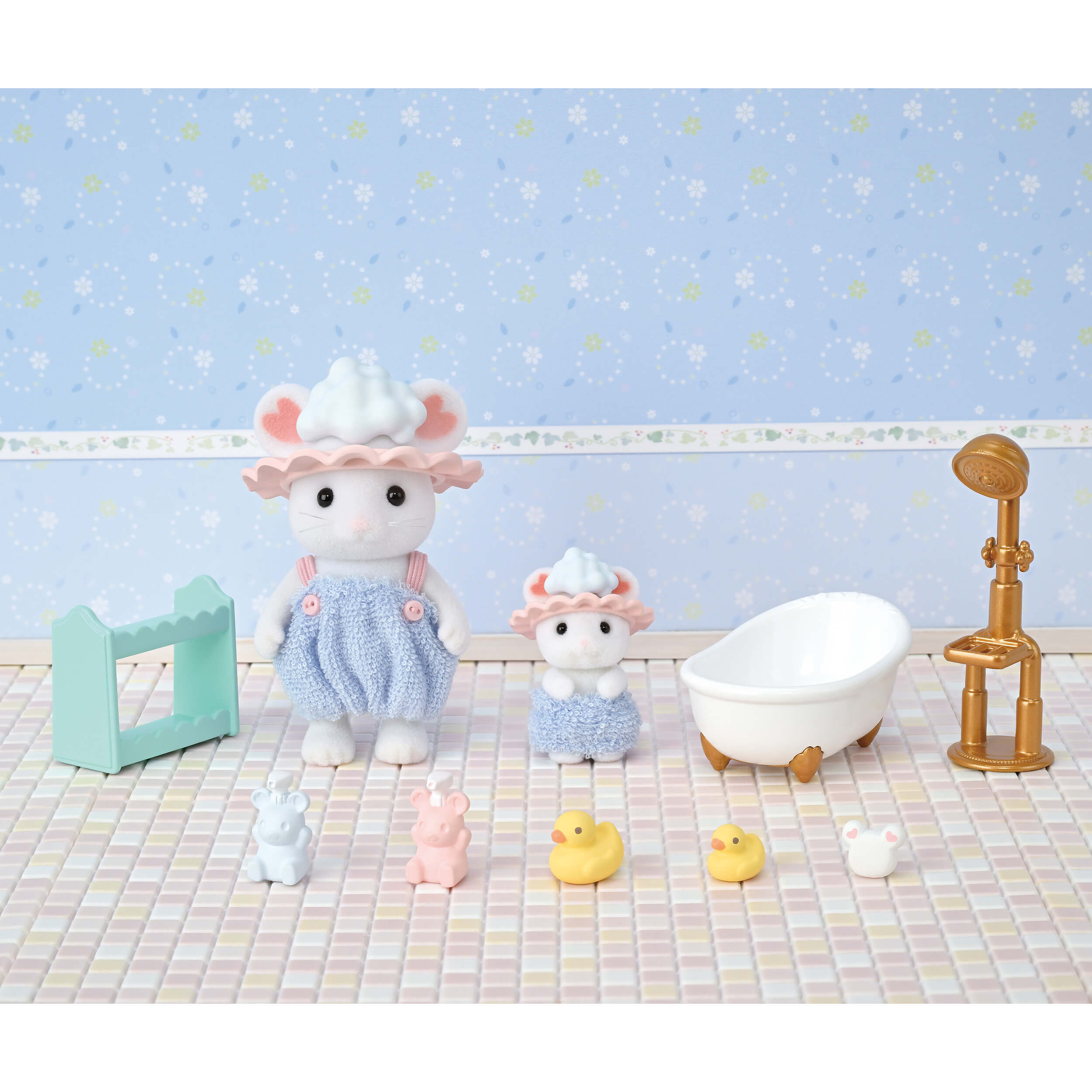 Sylvanian Families - Bath Time Bubble Siblings Playset