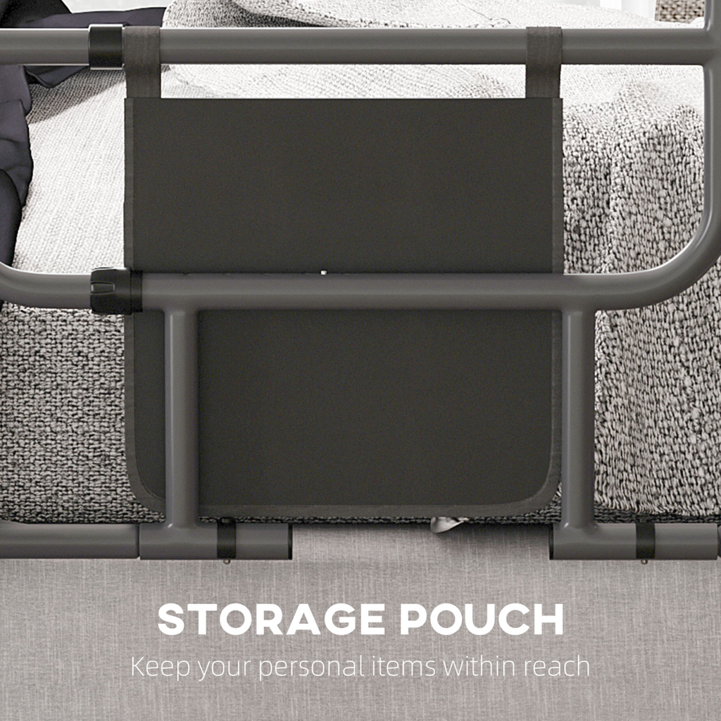 Folding Bed Rail for Elderly / Disabled Adults with Pocket