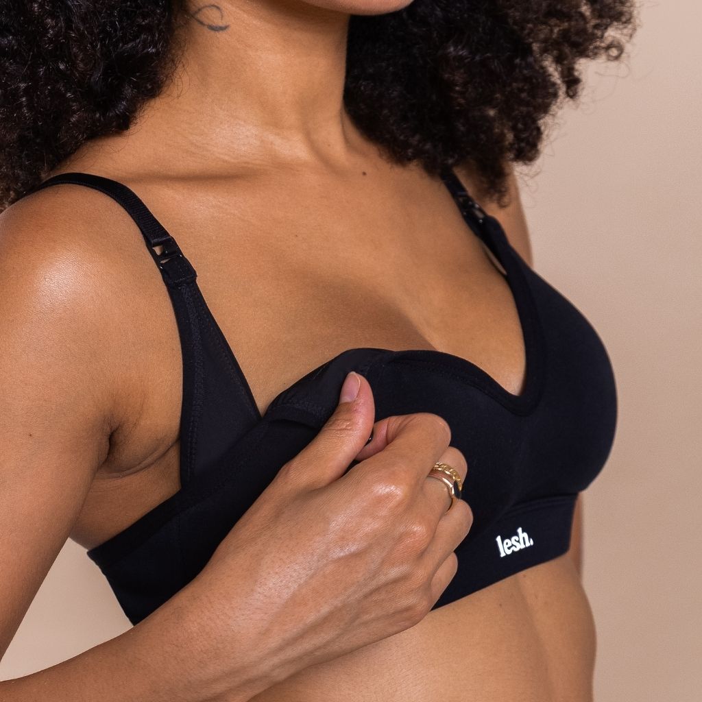 LESH - Anywhere Leakproof Nursing Bra - Black / Pink / Beige