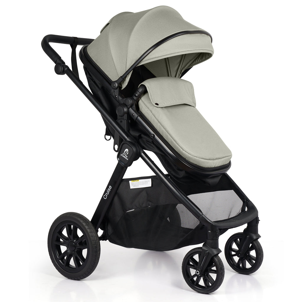For Your Little One Cruise 3 In 1 Travel System With Car Seat And ISOFIX Base - Pebble Sage