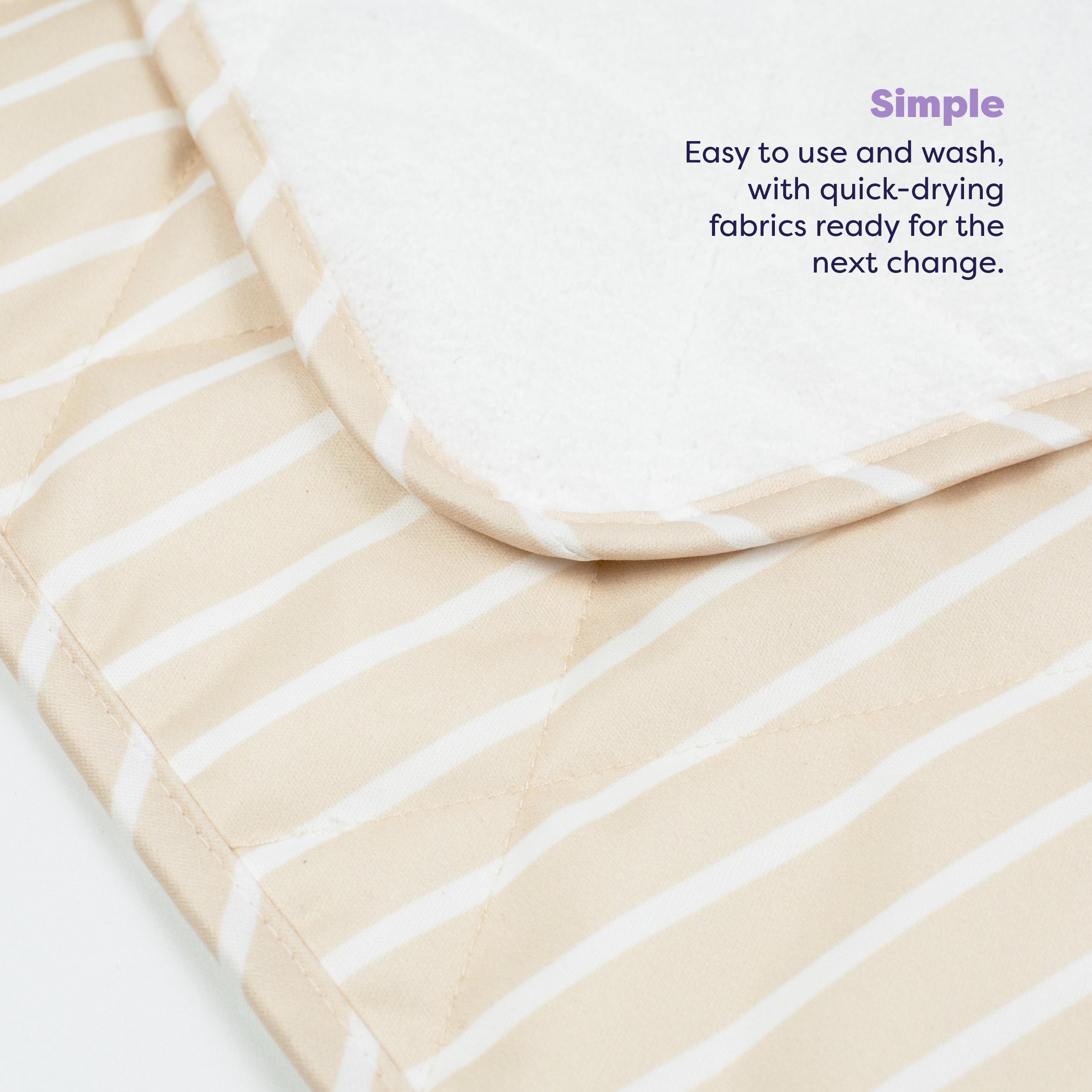 Bambino Mio On-The-Move Baby Changing Mat - Neutral Stripe