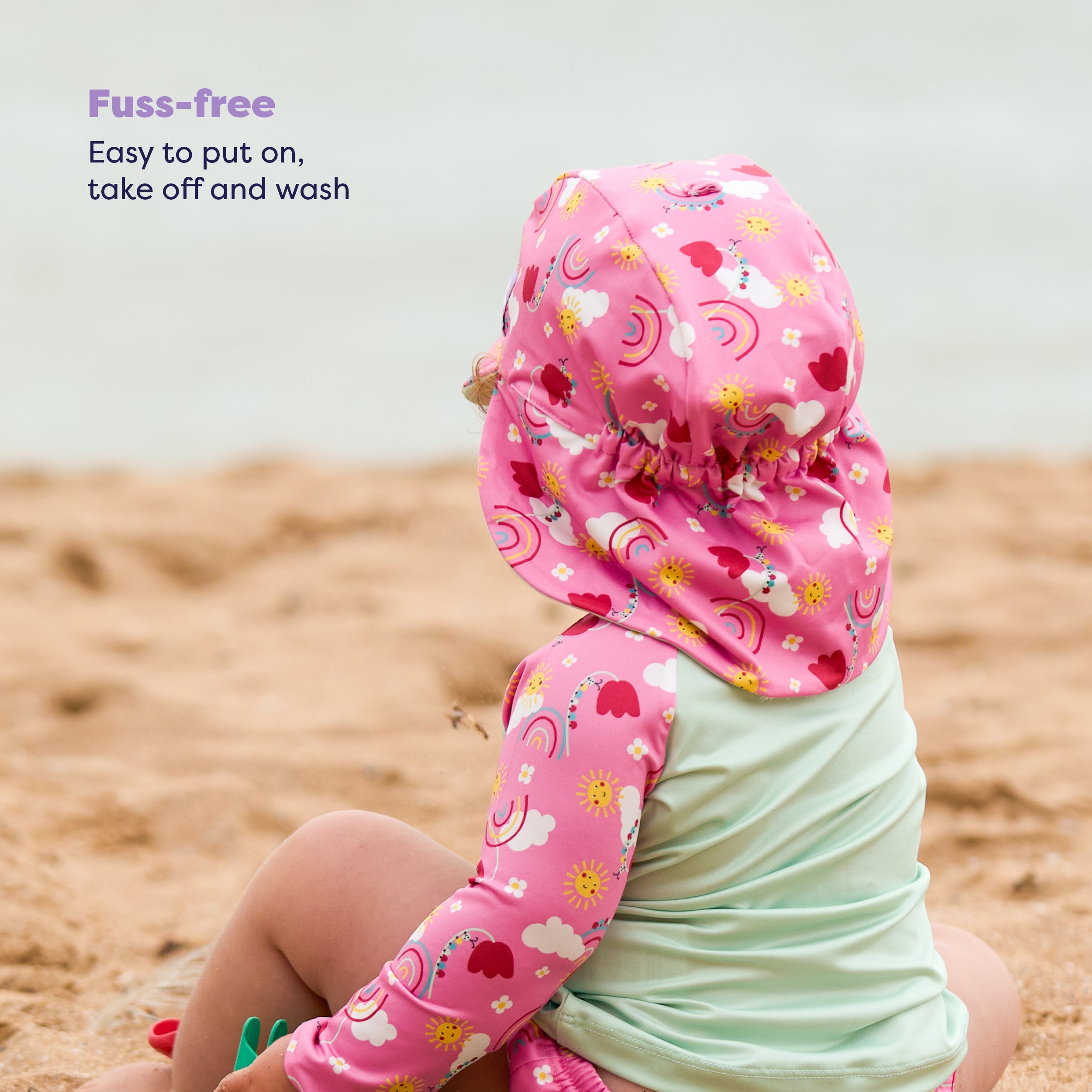 Bambino Mio 3 Piece Baby Swim Set with Swim Nappy, Swim Top and Swim Hat - Happy Days