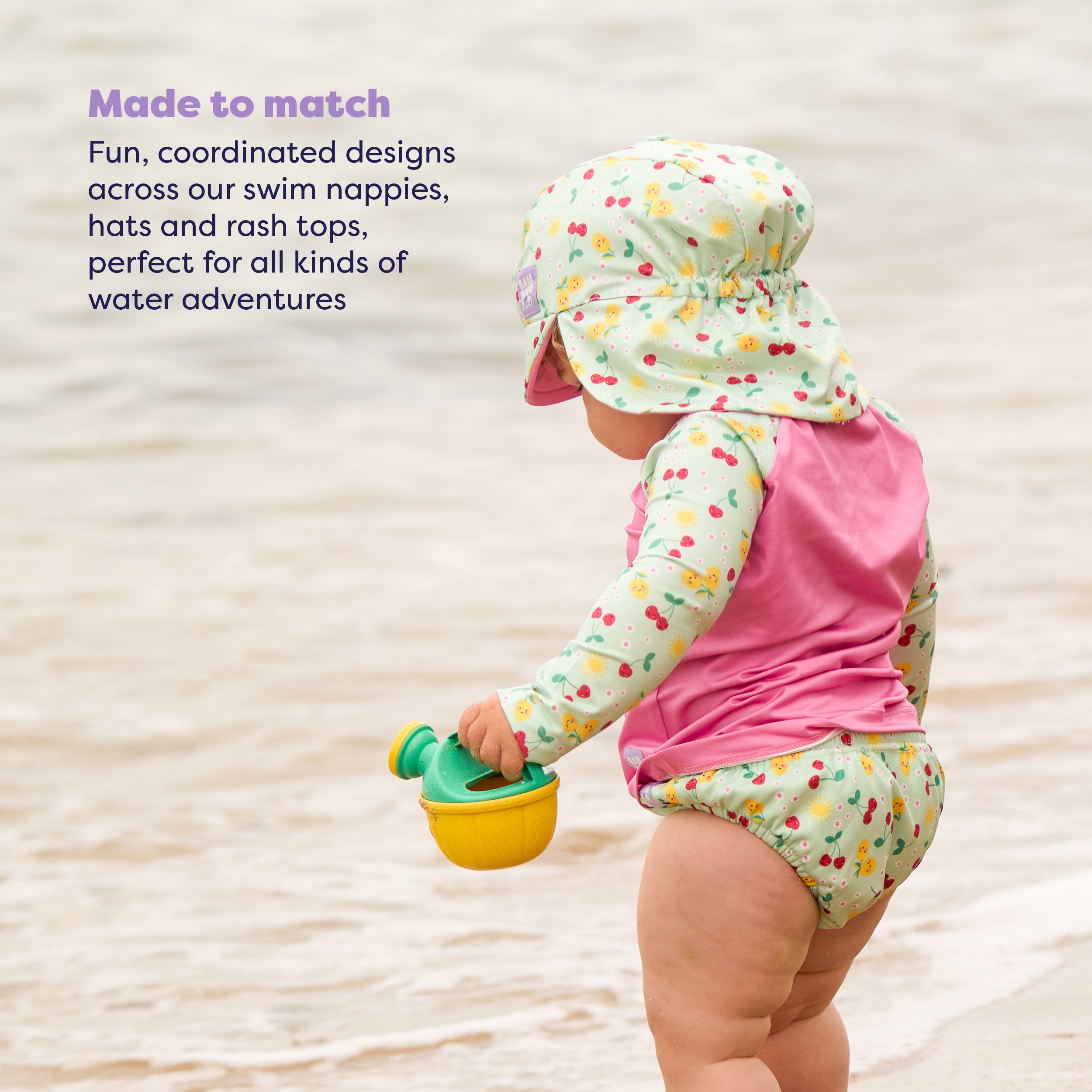 Bambino Mio UPF 40+ Soft and Gentle Protective Swim Rash Vest - Juicy Fruit