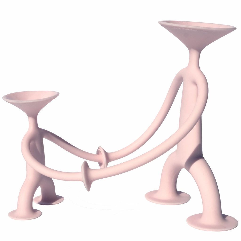 MOLUK Oogi Silicone Toy with Suction Arms & Legs - Baby Pink