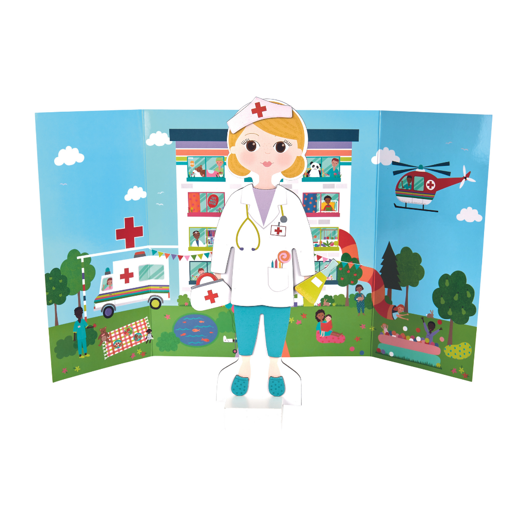 Wooden Magnetic Dress Up Doll - Hospital - Florence