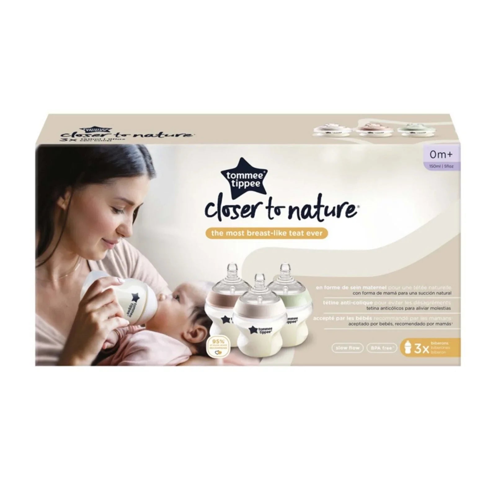 Tommee Tippee Closer To Nature Bottle 150ml - Pack of 3
