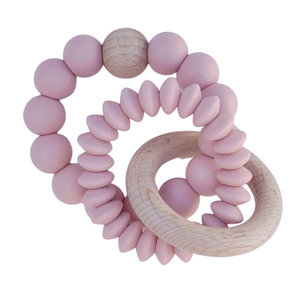 Lentil Duo Silicone Teething Ring - Various Colours