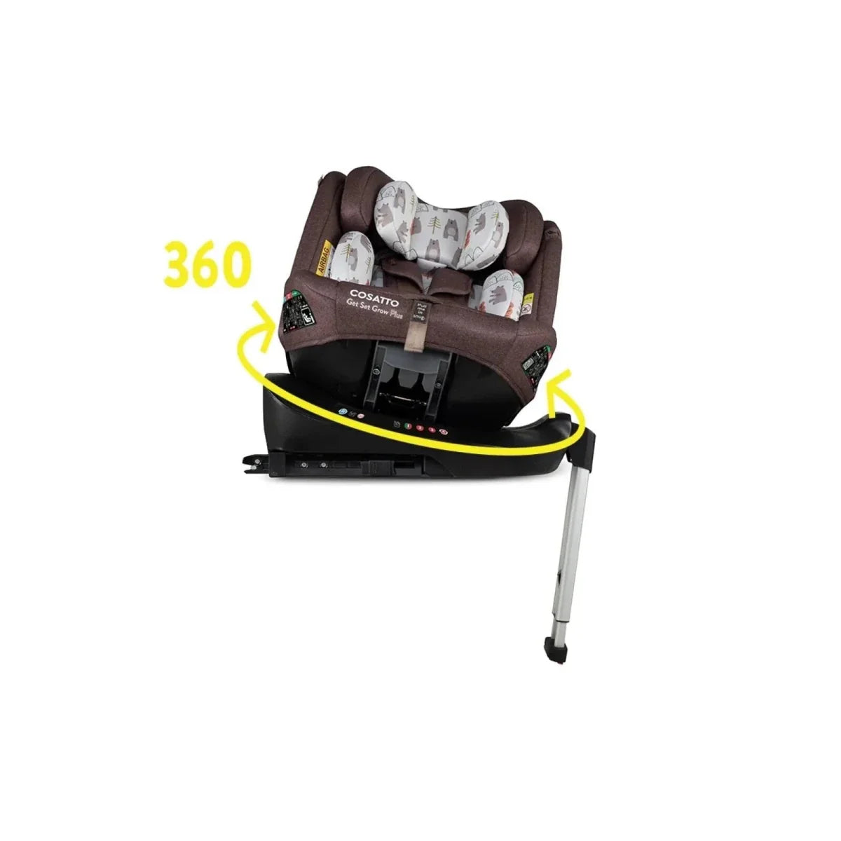 Cosatto Get Set Grow Plus i-Size Group 0+/1/2/3 360 Car Seat - Bear Hug