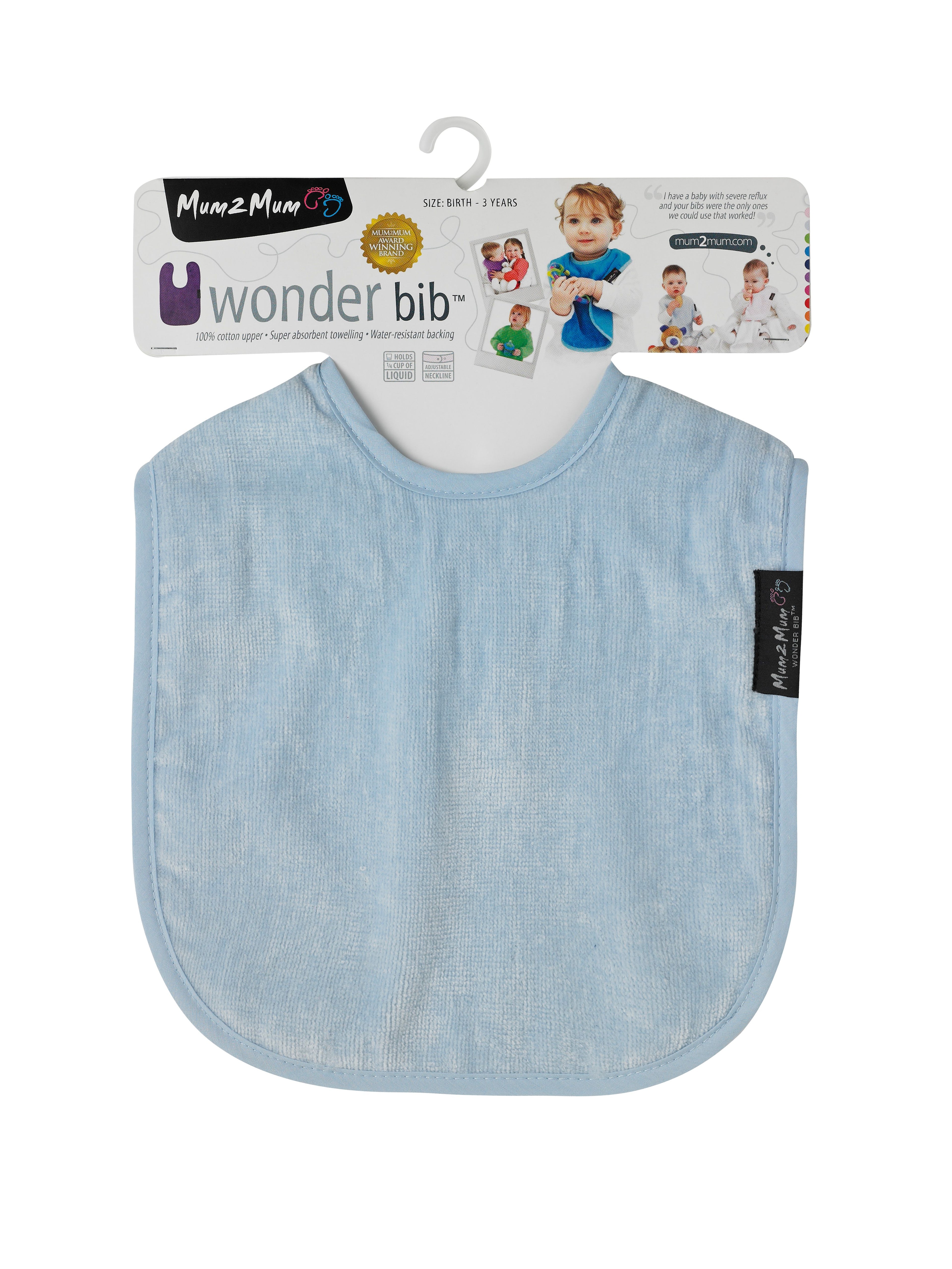 5 PACK - Mum 2 Mum Standard Wonder Bib - Blues