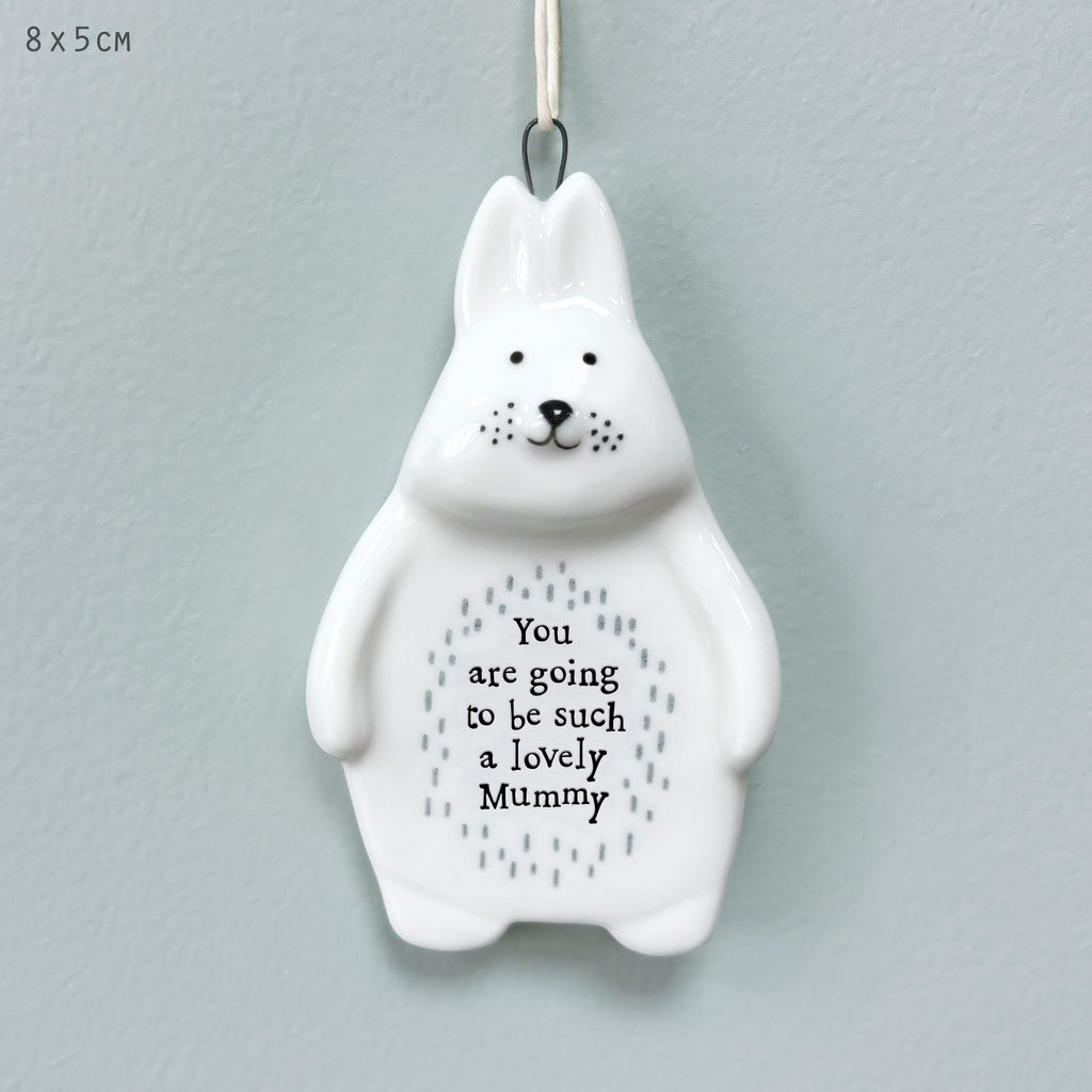 East of India Rabbit Hanger - You Are Going to be Such a Lovely Mummy