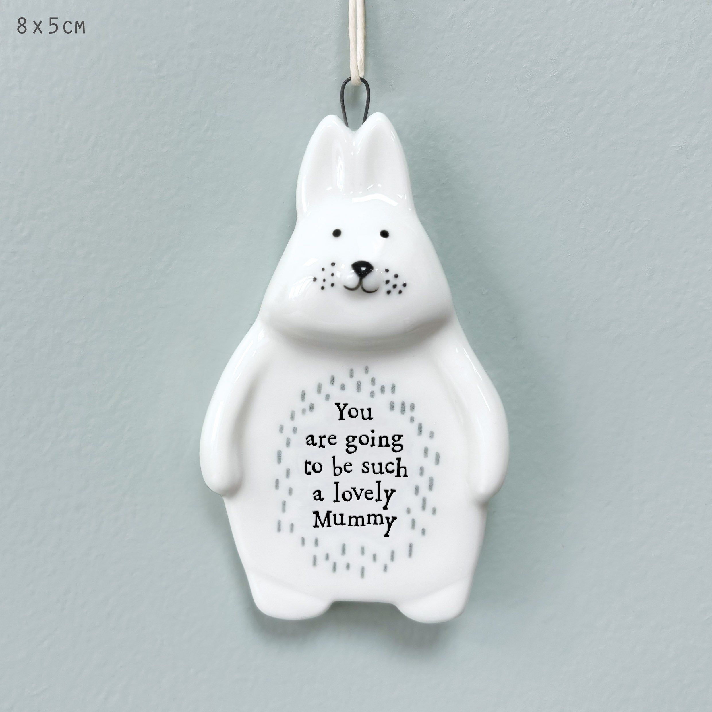East of India Rabbit Hanger - You Are Going to be Such a Lovely Mummy