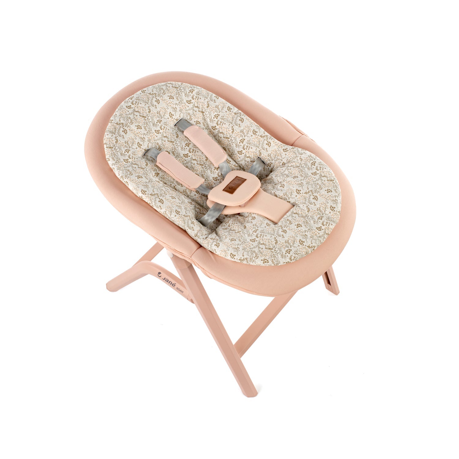 Jane Noah Highchair + Rocker Kit for Newborns - Pale Peach