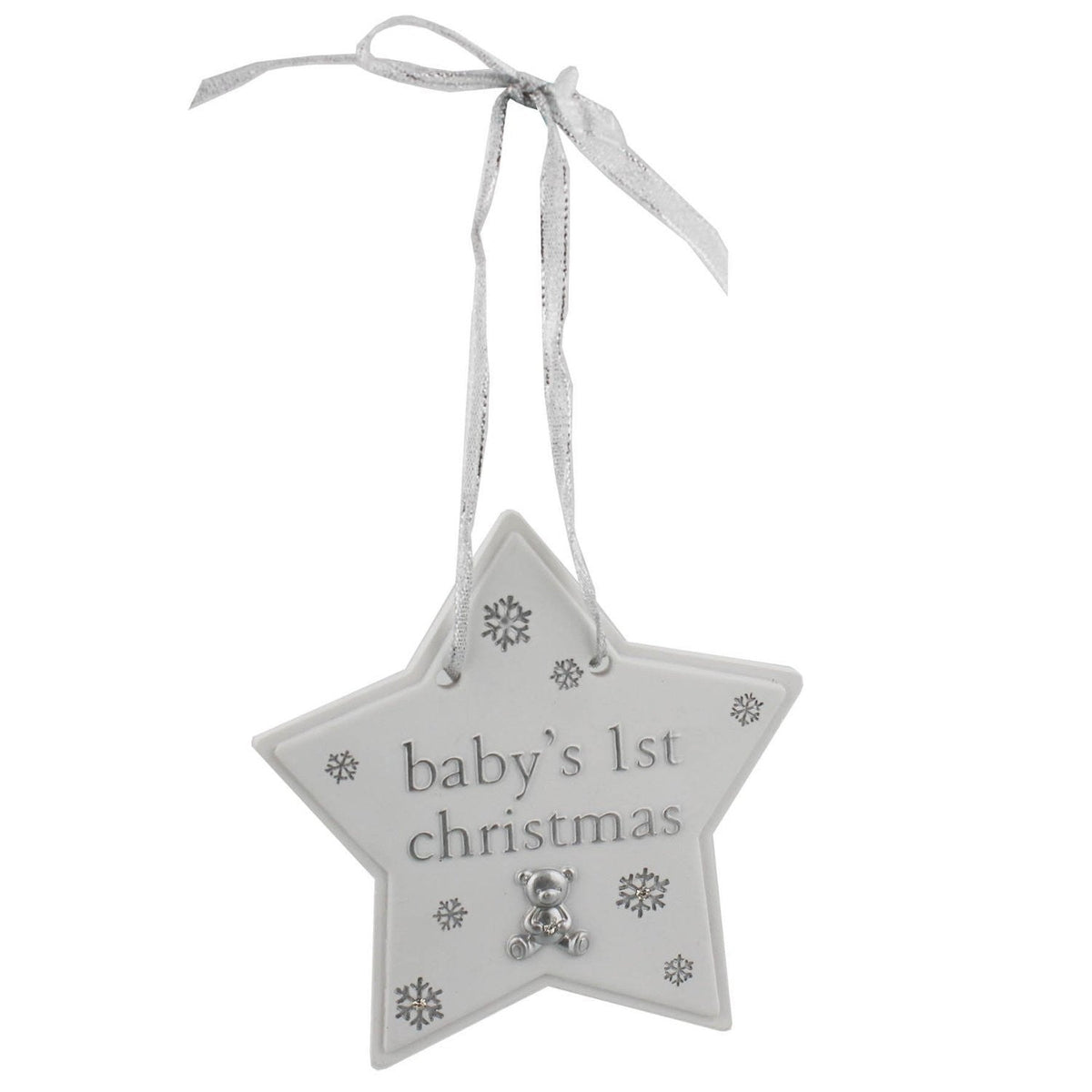 Bambino Baby's 1st Christmas Star Plaque Decoration