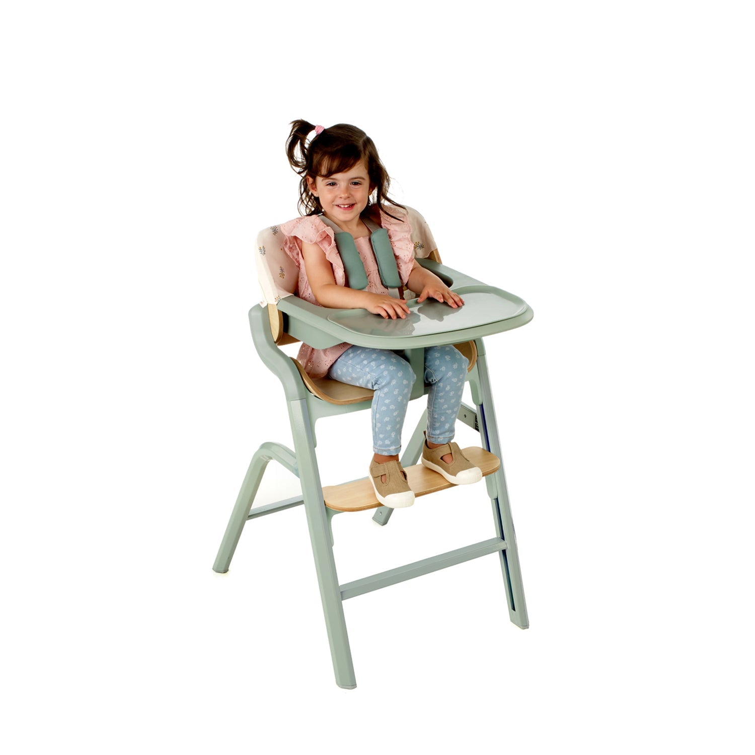 Jane Noah Highchair + Rocker Kit for Newborns - Botanic Green