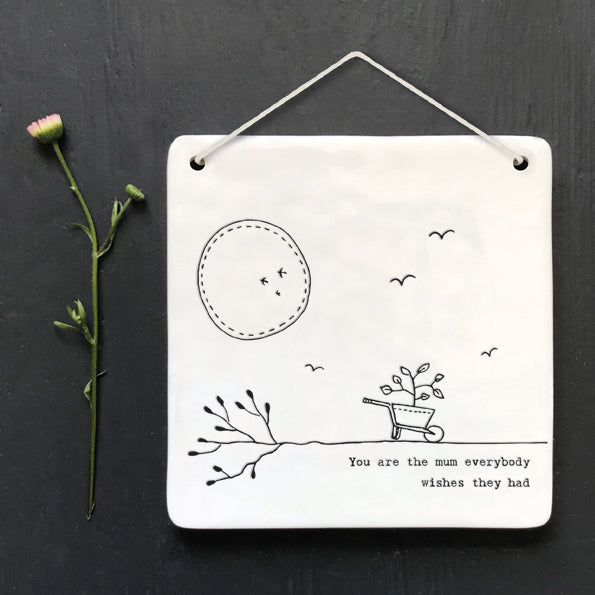 East of India Porcelain Square - You Are The Mum