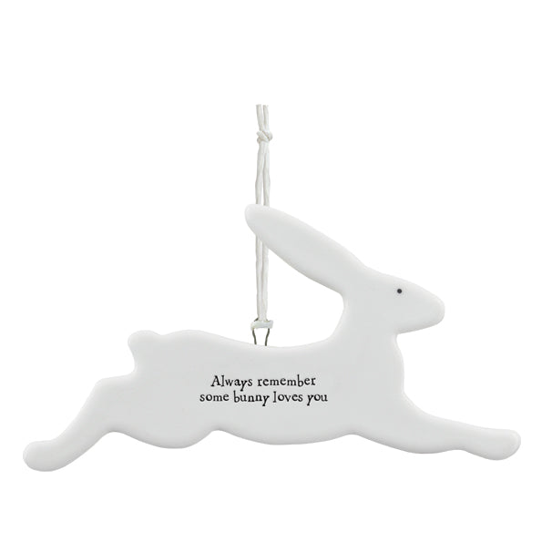 East of India Porcelain Bunny - Always Remember Some Bunny Loves You