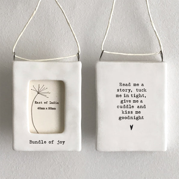 East of India Mini Porcelain Hanging Frame - Bundle Of Joy