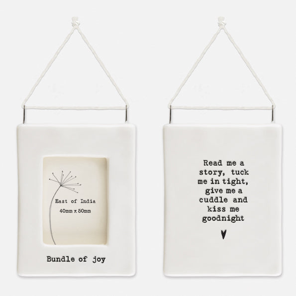 East of India Mini Porcelain Hanging Frame - Bundle Of Joy