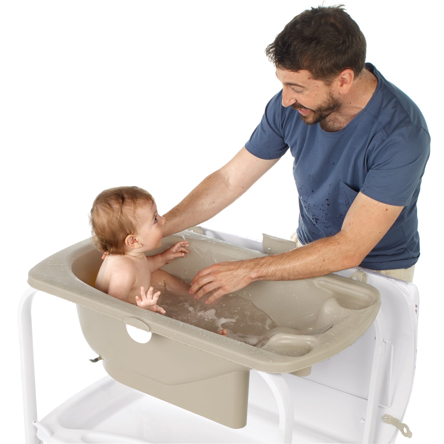 Jane Flip Baby Bath Changing Unit - Botanic Beige